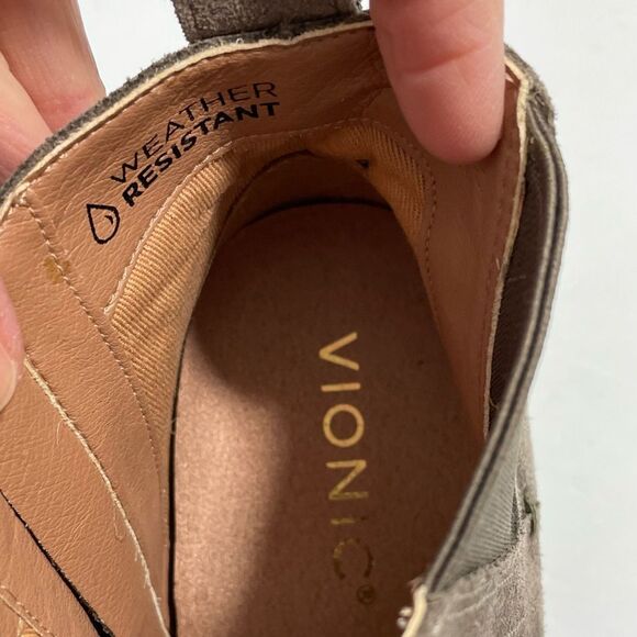 NEW Vionic Paloma Wedge Ankle Bootie in Greige Size 7 - Picture 6 of 9